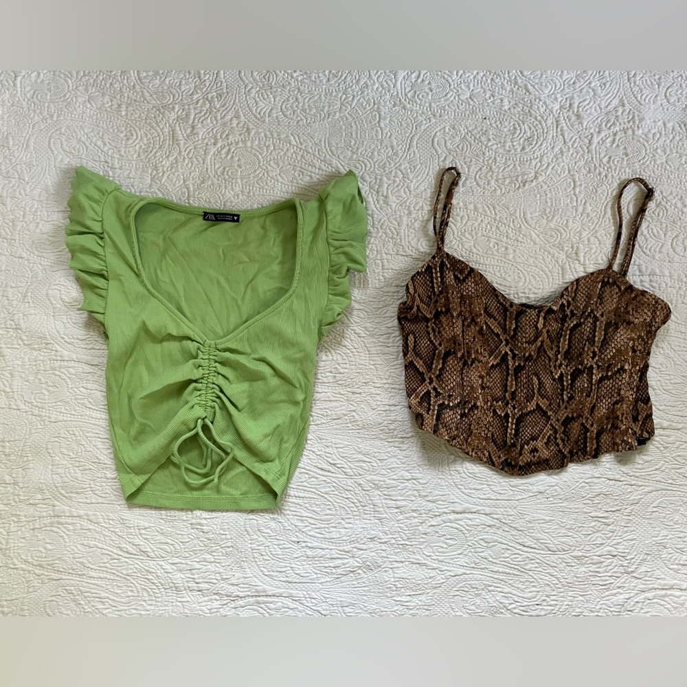 ZARA crop top set of 2 - size Medium